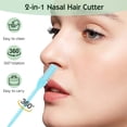 thumbnail image 3 of 5 Pcs Nasal Hair Cutter 2-in-1Nasal Hair Trimmer Double-Sided Nose Hair Trimmer 360° Rotating Manual Nose Hair Cutter Nostril Hair Remover Tool for Travel Essentials, with Storage Box, 3 of 4