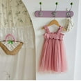 thumbnail image 4 of Zhuashum Dresses For Girls 12-18 Months Leisure Dress Spring Summer Round Neck Solid Color Sundress Sleeveless Adorable Outfits Pink, 4 of 5