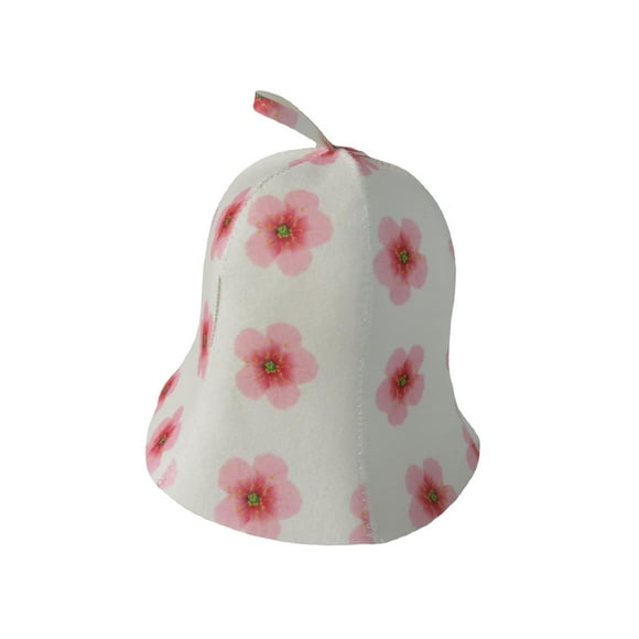 Sombrero de protección para la cabeza de la casa de baños, sombrero de sauna de fieltro, gorro de baño anti-calor, portátil Flores Cola gorro de sauna