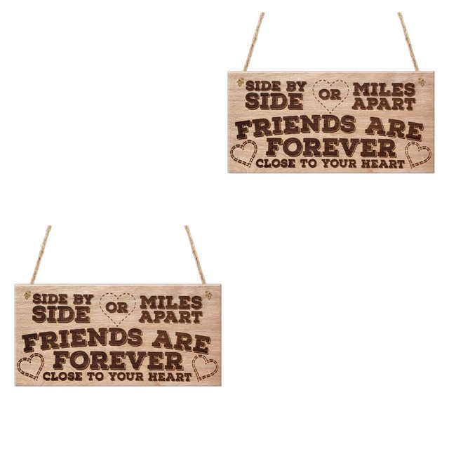 Inteprter Colgante de para regalo, placa colgante con forma de rectángulo, puerta de amistad, ventana, decoración, etiquetas colgantes, viruta de 4# 2piezas Inteprter CBP062124
