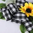 thumbnail image 3 of 11.8*23.6 inch Artificial Sunflower Flower Wreath with Brown Bow, Spring Summer Fall Wreath for Front Door Wreath Porch Farmhouse Patio Garden Home Decor, 3 of 7