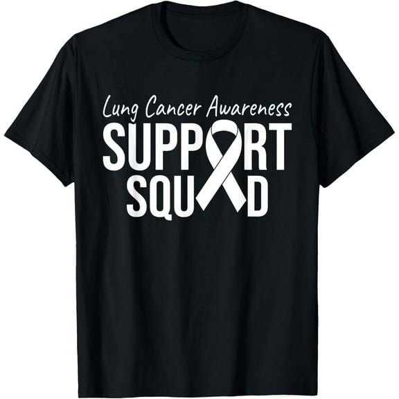 Lung Cancer Awareness We Wear White Lung Cancer Suuport T-Shirt men and women can wear, black, white, gifts