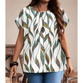 thumbnail image 5 of SOMER Plus Size Women Blouses Crew Neck Short Sleeve Summer Shrit Dressy Casual Tops, 5 of 7