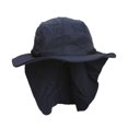 thumbnail image 2 of Top Headwear 4 Panel Gran Bill Juvenil Flap Sun Hat - Navy TOP HEADWEAR Sombrero para el sol, 2 of 2
