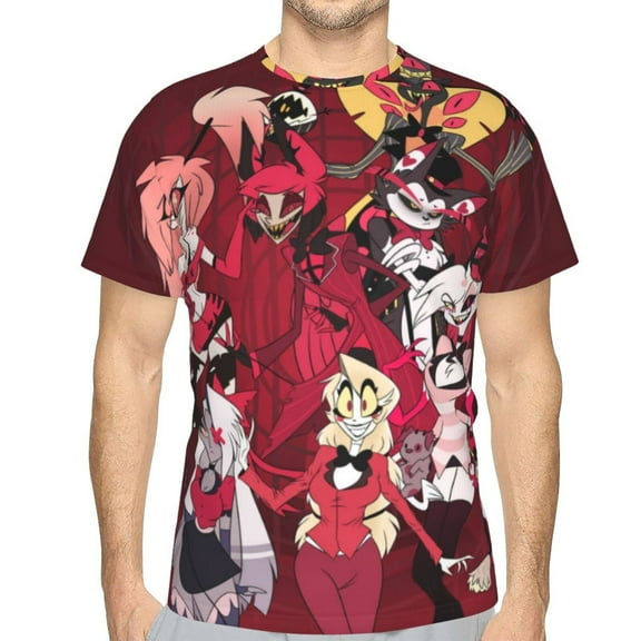 Hazbin Hotel Unisex 3d Pattern Printed Short Sleeve T-Shirts Casual Graphics Tees Small