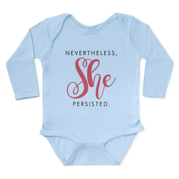 CafePress - Nevertheless, She Persisted. Body Suit - Long Sleeve Cotton Baby Bodysuit
