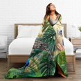 thumbnail image 5 of Peacock Throw Blanket Peacock Forest Plant Luxury Cozy Plush Soft Blanket for Bed, Couch, Sofa, Dorm, Home Decor Queen Size 60"X50", 5 of 6