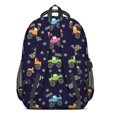 thumbnail image 3 of Monster Cartoon Truck Black Pattern Cute School Backpack Bag with Padded Back and Adjustable Shoulder Straps 16.9 X 12.6 X 5.9 Inches, 3 of 5