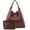 Red-brown, variant on Large Woven Tote Bag for Women Weave Purse Woven Leather Handbag