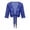 Blue, variant on Womens Long Sleeve Crew Neck Tops Lightweight Chiffon Beach Cover Up Shawl Cardigan Summer Breezy Sun Shirt For Casual Outerwear Going Out Boho T-Shirts S-XXL