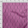 thumbnail image 3 of oneOone Rayon Purple Fabric Geometric Ogee Sewing Material Print Fabric By The Yard 56 Inch Wide, 3 of 4