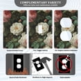 thumbnail image 3 of Yayeee Blank Wall Plate Cover 1-Gang 4.5"x2.7" Home Unused Decorative Outlet, White and Pink Roses, 3 of 7