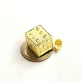 thumbnail image 2 of 10k yellow Gold 3D dice Pendant charm gamble Vegas gift sport fine jewelry 6.6g, 2 of 12