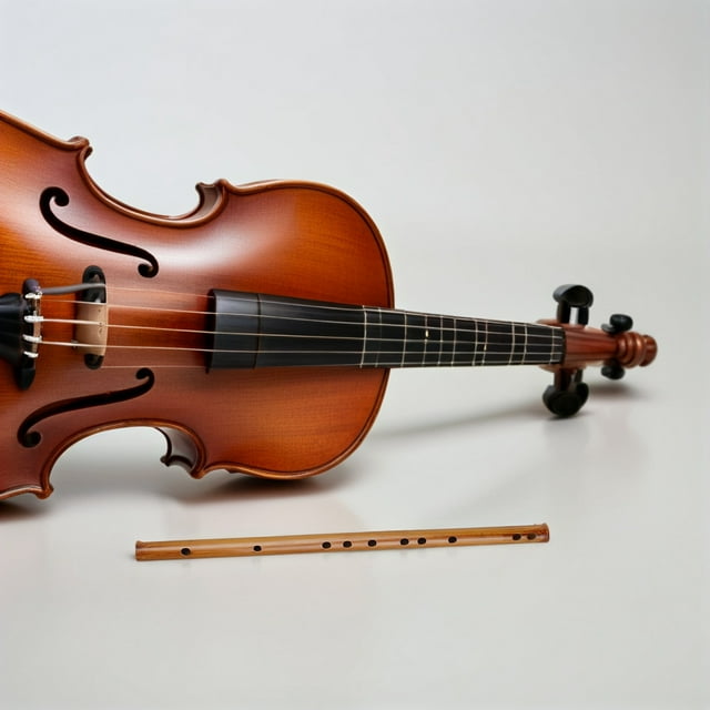 Minkissy Traditional Piccolo Brown Wood for Performance 1Pcs