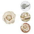 thumbnail image 3 of Flower Hair Clips Camellia Hairpin Floral Brooches Pin Handmade Flower Brooch, Golden, 2 Pack, 3 of 6