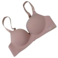 thumbnail image 3 of Sujetador sin costuras para mujer, ropa interior inalámbrica con letras, sujetador Hacer subir de copa fina, para niñas, rosa, 34 / 75AB AweSitey AP001148-10B, 3 of 7