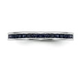 thumbnail image 4 of 14K White Gold Ring Band Wedding Sapphire Round Blue, 4 of 7
