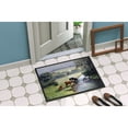 thumbnail image 2 of Cows Drinking at the Creek Bank Doormat 24x36, 2 of 4