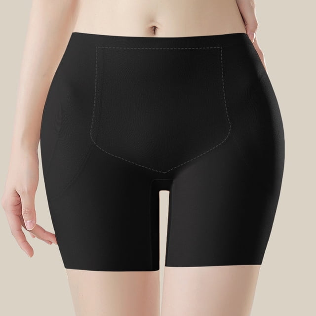 Culottes pour Femmes Couleur Unie Angle Plat Lissage des Fesses Artefact Latex Pad Modelant les Fesses S