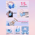 thumbnail image 6 of Firsting Wireless Bluetooth Headset Noise-Cancelling Comfortable Earmuffs over Ear Headphones, Blue, 6 of 9