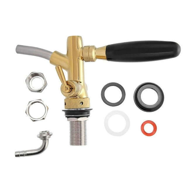 G5/8 Robinet de Distributeur de Bière Réglable en Acier Inoxydable Chromé pour Bar à Domicile (Or)