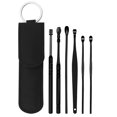 thumbnail image 1 of Ensemble d'Outils de Nettoyage pour Cire d'Oreille 6 Pcs Bouchons d'Oreilles en Acier Inoxydable Kit de Retrait de Cire d'Oreille avec Sac de Rangement, 1 of 4
