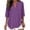 Purple, variant on RongHuan Womens Cotton Linen Shirts Half Sleeve V Neck Blouses Casual Loose Fit Pullover Tops Spring Summer T-Shirt