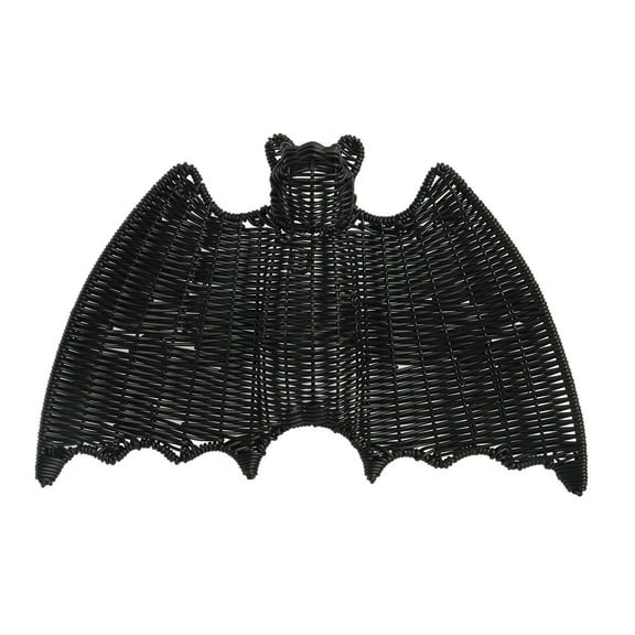 Halloween Rattan Bat Decorations 15.8'' And 9.8 '' Black Woven Bats For Hanging In The Tree Porch Yard Indoor Outdoor Rustic Modern Farmhouse Decor Without String Lights