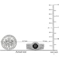 thumbnail image 4 of Dazzlingrock Collection 1.25 Carat (ctw) 14K Black Diamond Ladies Anniversary Wedding Band 1 1/4 CT, White Gold, Size 9, 4 of 6
