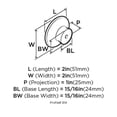 thumbnail image 3 of Amerock Everyday Heritage 2 in (51 mm) Diameter Unfinished Cabinet Knob, 3 of 7