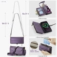 thumbnail image 3 of Case for iPhone 17 Pro, Crossbody Wallet Phone Case for iPhone 17 Pro with RFID Blocking Kickstand, Anti-Drop Wireless Charging Card Slots, PU Leather Shoulder Bag Clutch Adjustable Strap, 3 of 9