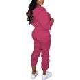 thumbnail image 2 of Innerwin Survêtements à Fermeture Éclair Ensemble de Jogging pour Femmes Course Taille Élastique Décontracté Deux Pièces 5*...*rose Rouge G, 2 of 6