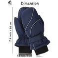 thumbnail image 2 of PULLIMORE Kids Winter Ski Gloves Waterproof Fleece Lined Snow Mittens for Boys Girls (Red), 2 of 8