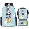 thumbnail image 1 of New cartoon Kuromi school bag three-piece set for primary and secondary school students, 1 of 1