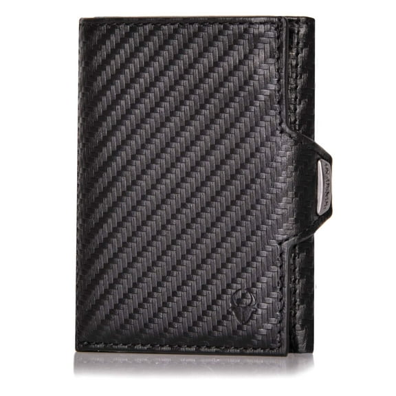 DONBOLSO Carbon Fiber Leather Wallet NextGen I Modern Slim Wallet without Coin Pocket
