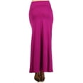 thumbnail image 3 of Women's Trendy Style Solid Maxi Long Skirt High Waist Waistband Relaxed Fit, 3 of 5