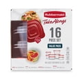 thumbnail image 2 of Rubbermaid TakeAlongs Food Storage Containers, 16 Piece Set, 2 of 7
