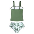 thumbnail image 2 of Lanbubble Girls Tankini Swimsuits for Teens 2 Piece Padded Bathing Suit Drawstring Swimwear Set 9-16T, 2 of 10
