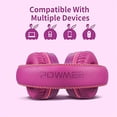 thumbnail image 4 of POWMEE M1 - Auriculares para niños con cable para niños, plegables, estéreo, ajustables, sin enredos, cable jack de 0.138 in, auriculares supraaurales para niños (púrpura), 4 of 5