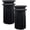 Black, variant on 4pk White Cocktail Table Cloth Round 32×43in-High Top Highboy Bar Cocktail Tablecloths-Wrinkle Free Stretchy Fitted Spandex Table Covers with Ruffle Desk Skirt for Wedding Banquet Party Tables