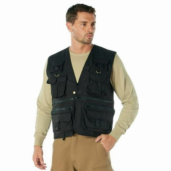 Rothco 28734 Men Uncle Milty Travel Vest, Black - Extra Small