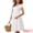 White, variant on DARING DIVA Women's Midi Short Sleeve Boho Tie Waist Maternity Dress L White