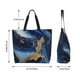 thumbnail image 5 of Fotbe Navy Blue Marble Bolsa Tote Estética de Lona con Estampado para Mujer - Bolsa Reutilizable de Hombro Casual para Vacaciones, Compras, Trabajo y Gimnasio, 5 of 8
