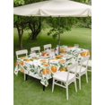 thumbnail image 4 of Outdoor Tablecloth with Umbrella Hole for Patio/Picnic/Party/Camping, Orange Waterproof Table Cloth Rectangle Table Cover Washable, Green Botanical Watercolor Summer Fruits (54"x 80"), 4 of 9