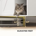 thumbnail image 6 of PawHut Cat Litter Box Enclosure, Kitty Litter Box Furniture End Side Table with Scratching Pad, Storage, for Living Room, Bedroom, 31.5" x 20" x 24", 6 of 10