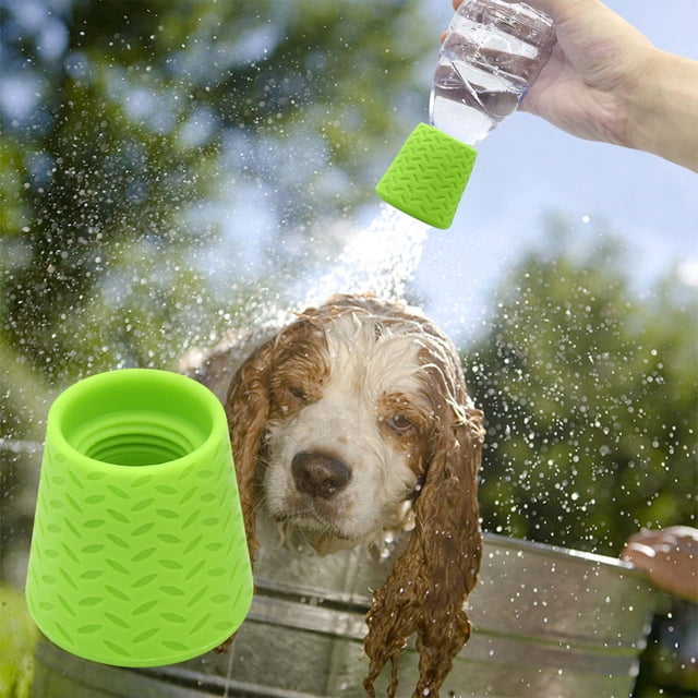 Cabezal de ducha portátil para limpieza de mascotas, cabezal de ducha de silicona para exteriores, suministros de limpieza para mascotas, boquilla de silicona