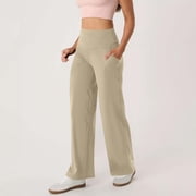 Lovzfmll Women's Yoga Pants, Straight Leg Athletic Pants with Pockets, Full Length Casual Exercise Pants, Solid Color Lounge Pants for Fall 2025