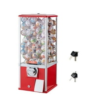 KFFKFF 25"H Gumball Machine Vending Coin Bank Vintage Gumballs Dispenser PS Red