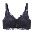 thumbnail image 1 of PEASKJP Easy-On Bra for Women Originals Seamless Triangle Rib Bralette, Black 40/90, 1 of 2