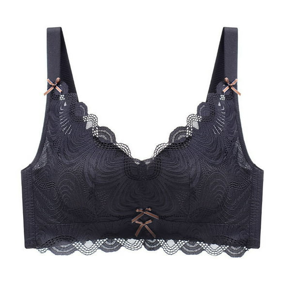 FhsagQ Bra Women's Bras Sleep Plus Size Women's Small Special Push up Sagging Bra with Lift and Upper Support without Steel Ring to Receive Auxiliary Milk Adjustable Underwear Black 36/80